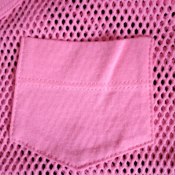 Pink Mesh Racerback Tank Top - Picture 5 of 7